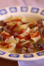 lazy pelmeni soup
