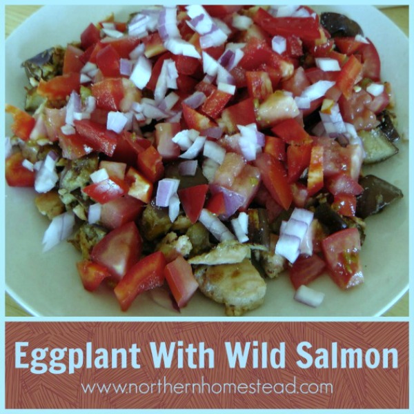 Eggplant with wild Salmon Recipe with a vegan option