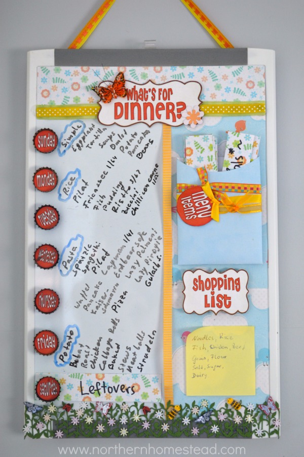 Handmade Menu Planner