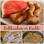 Rollkuchen or Krebli is a very traditional deep fried food. The recipe comes from somewhere in Russia and is very popular with Mennonites.
