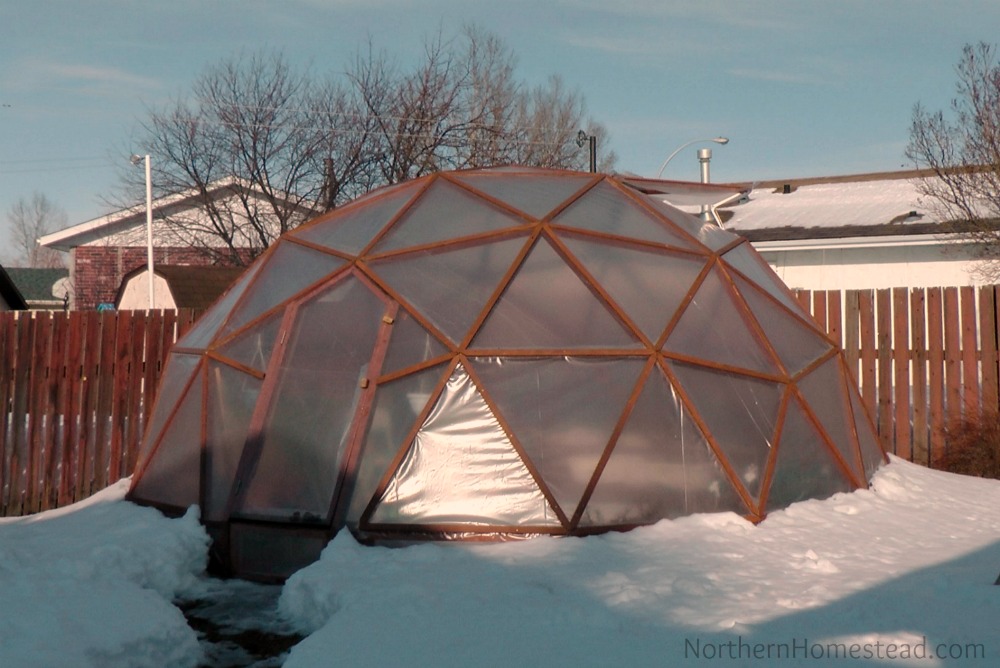 Covering the GeoDome Greenhouse - Northern Homestead