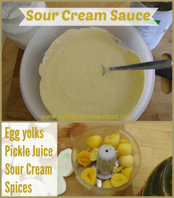 Potato Salad with Broth and Sour Cream Sauce 