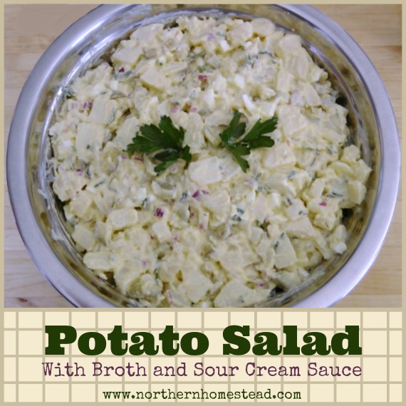 Potato Salad with Broth and Sour Cream Sauce
