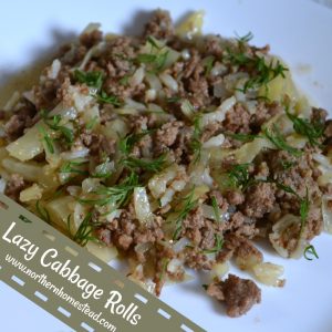 Lazy Cabbage Rolls recipe is without tomato sauce. It distinguishes the dish from the real cabbage rolls. The dish has its very own taste. Super yummy!