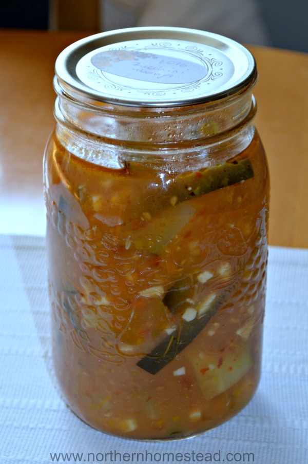 Canned Zucchini Tongue Recipe is using all homegrown vegetables. The original name is "Тещин язык". It's super yummy!