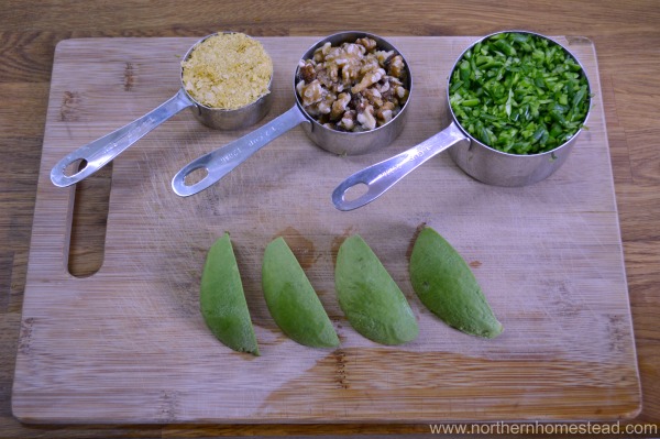 Plant based garlic scape pesto