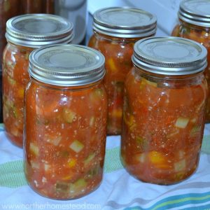 Canned zucchini salad is an old Russian recipe. This 3 summer vegetables combined make a very delicious dish. It is very yummy.