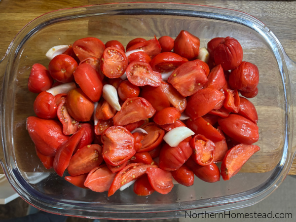 Oven roasted tomato sauce