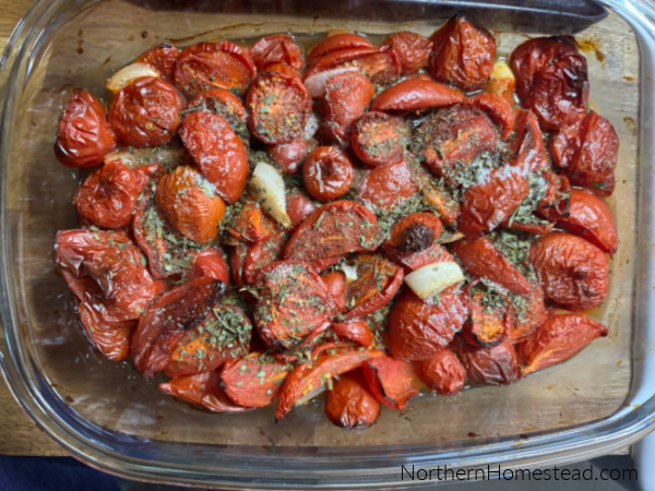 Oven roasted tomato sauce