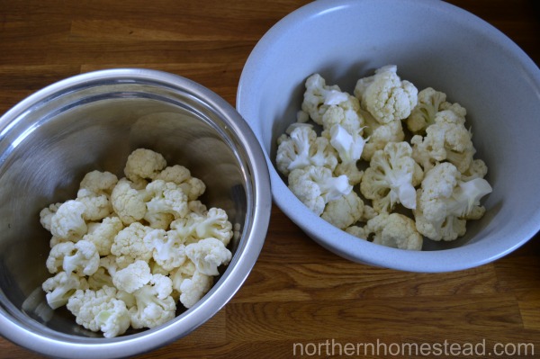 2 ways to freeze cauliflower: blanched cauliflower florets and cauliflower rice