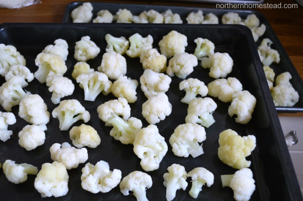 2 ways to freeze cauliflower: blanched cauliflower florets and cauliflower rice