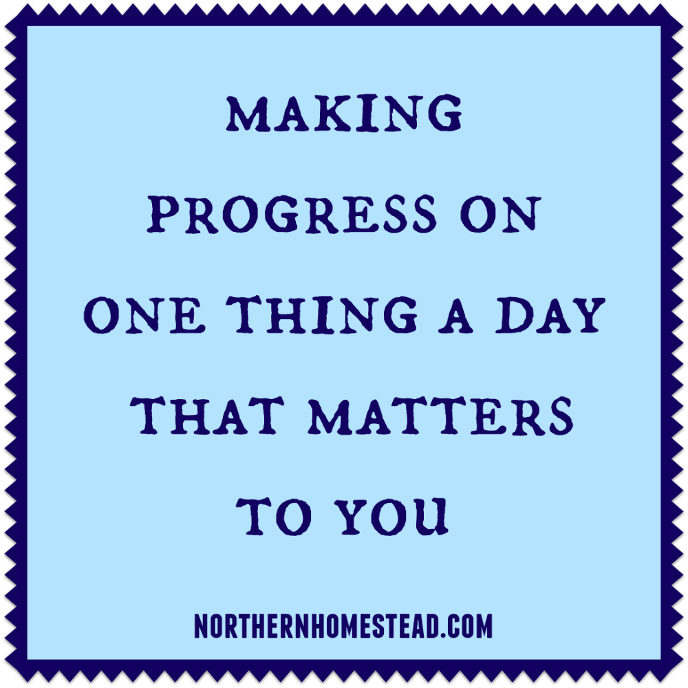 Making progress on one thing a day helps you to accomplish more without feeling overwhelmed. True to the Progress Principle it is empowering.