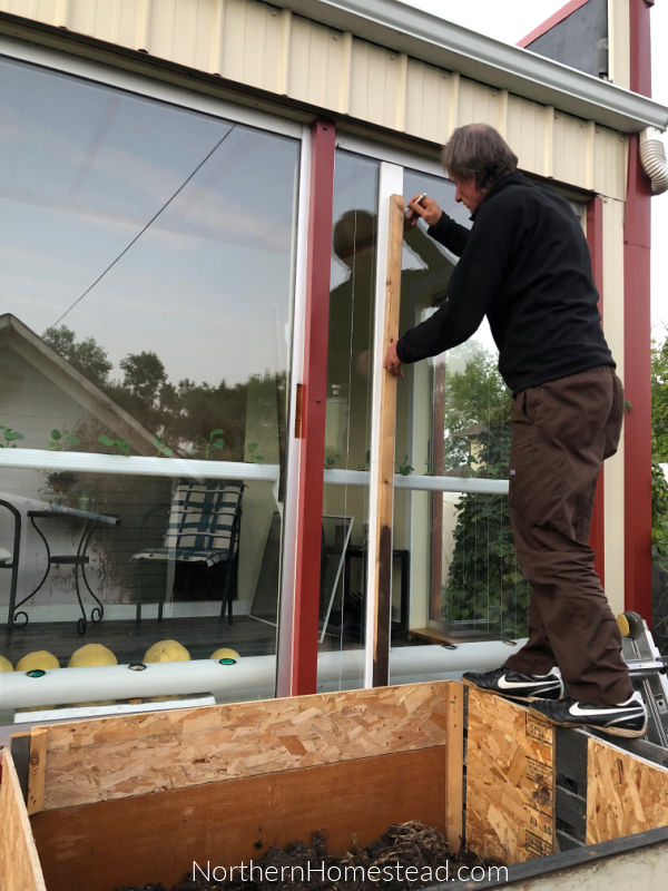 Every so often one hits the window and injures itself. Sometimes the outcome is deadly, and we find the bird laying in the compost bin. It's a very sad sign. We had to come up with a solution preventing birds from flying into windows.