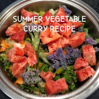 With this summer vegetable curry recipe, we want to demonstrate how ‘growing what you eat and eating what you grow’ can work year-round.