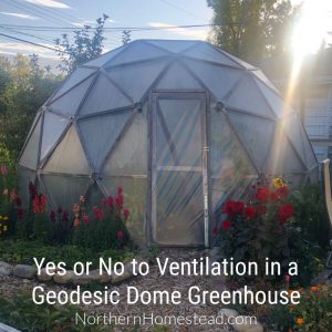 Yes or No to Ventilation in a Geodesic Dome Greenhouse
