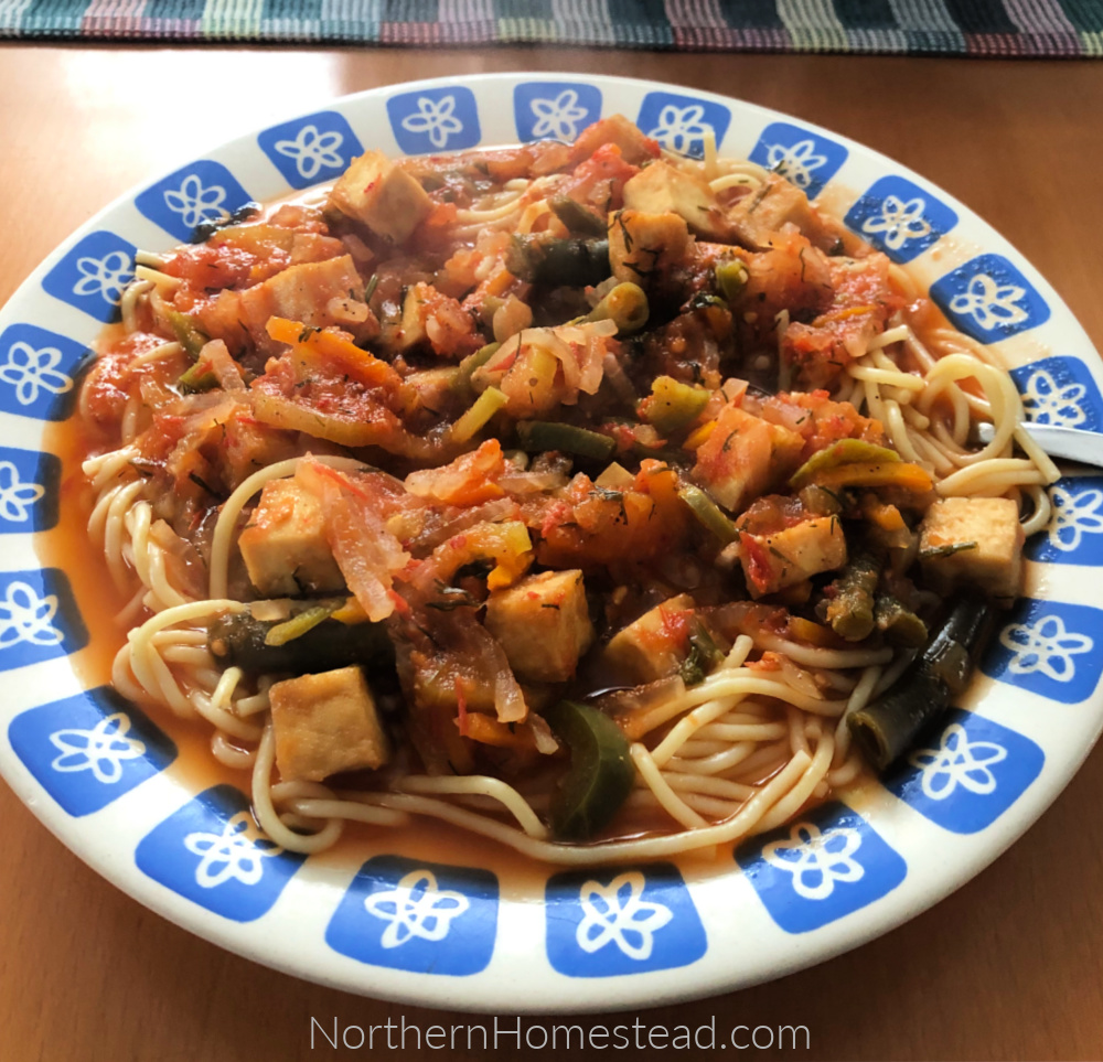 Lagman with green beans