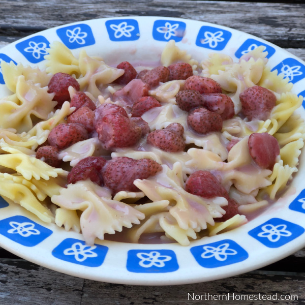 Pasta in Strawberry Sauce Recipe