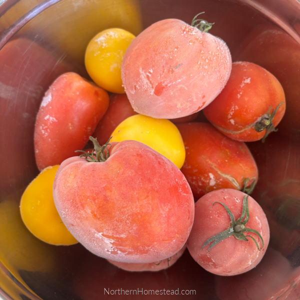 Canning fruit and vegetables from the freezer