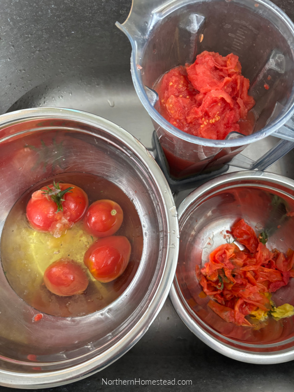 Canning fruit and vegetables from the freezer