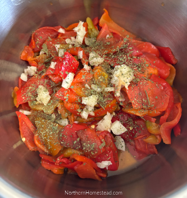 Roasted peppers in a Jar